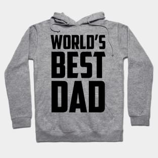 World's Best Dad Bold Black Hoodie